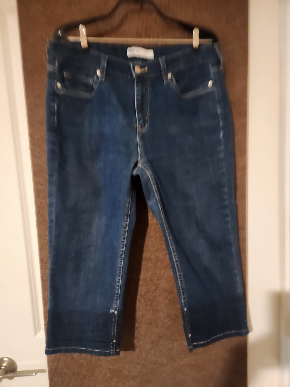 Levi's Dark Blue Cropped Ankle Jeans for Women